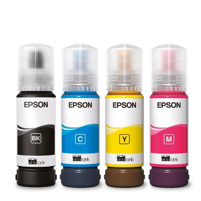 Kit Recharge D'Encre 4 Couleurs 70ML Pour Epson - Noir - Rouge - Jaune - Bleu