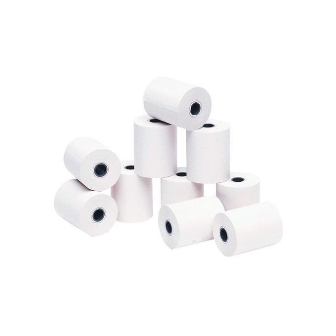 Papier Thermique Imprimante Pour Ticket Reçu De Caisse 80 X 80mm - 10 Pièces - Blanc
