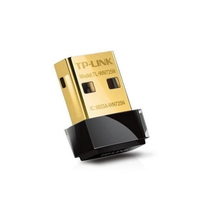 TPLink TP-Link Clé Wifi 150Mbps- Adaptateur USB Nano - Sans Fil - TL-WN725N - Noir - Garantie 3 Mois